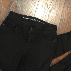 Old Navy Super Skinny MidRise Black Jeans